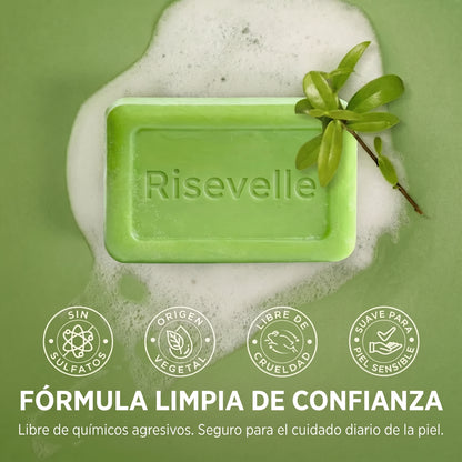 Risevelle  — Jabón de Árbol de Té para Pies | Pie seco desde la primera ducha