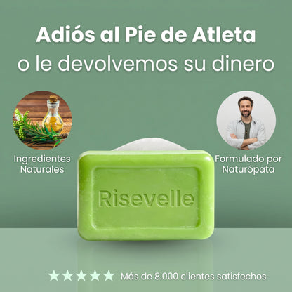 Risevelle  — Jabón de Árbol de Té para Pies | Pie seco desde la primera ducha